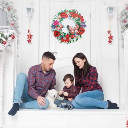 DIY Spot Drill Garland 5D Crystal Diamond Painting Art Flower Wreath Gift