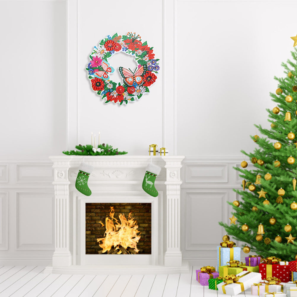 DIY Spot Drill Garland 5D Crystal Diamond Painting Art Flower Wreath Gift