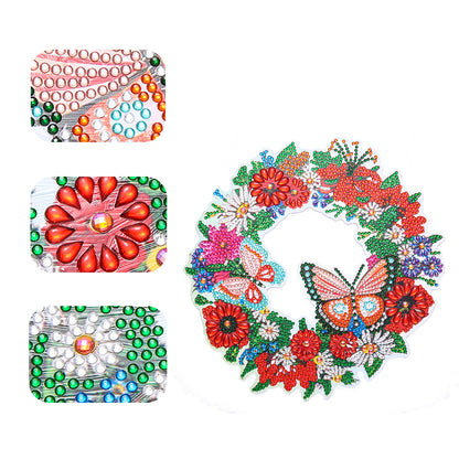 DIY Spot Drill Garland 5D Crystal Diamond Painting Art Flower Wreath Gift