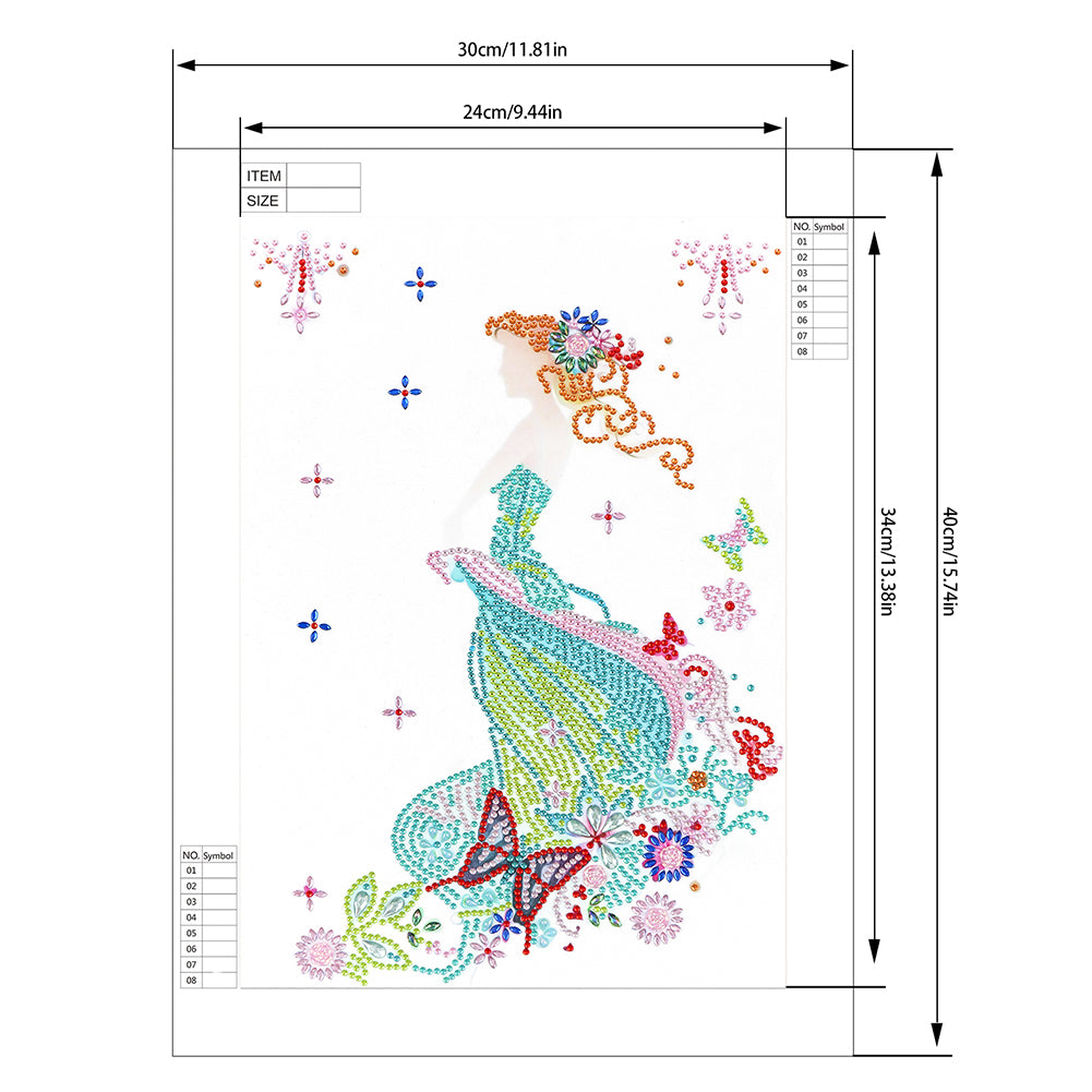 Lady - Special Shaped Drill Diamond Painting 30*40CM