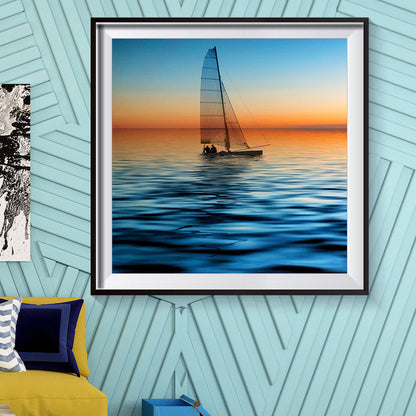 Boat - Full Round Drill Diamond Painting 40*40CM