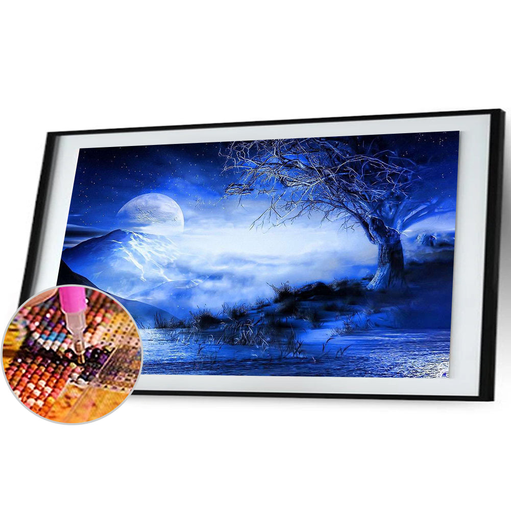 Moon Lake - Full Round Drill Diamond Painting 60*40CM