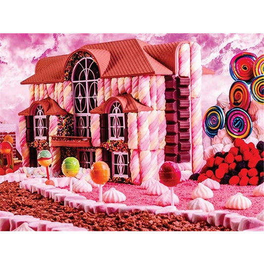 Candy House - Full Round Drill Diamond Painting 50*40CM