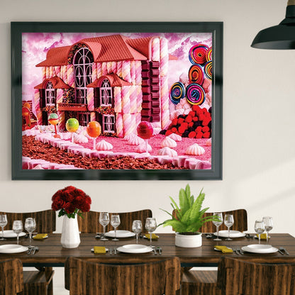 Candy House - Full Round Drill Diamond Painting 50*40CM