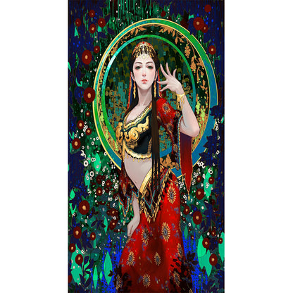 Girl - Full Round Drill Diamond Painting 40*80CM