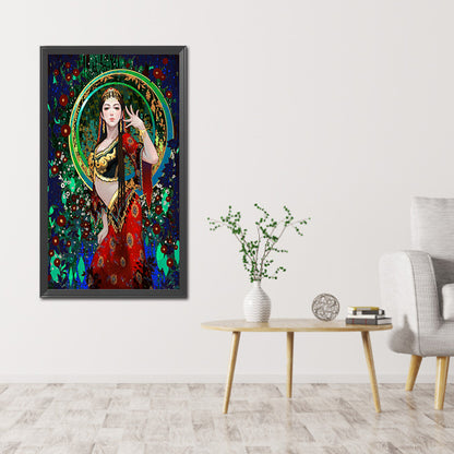 Girl - Full Round Drill Diamond Painting 40*80CM