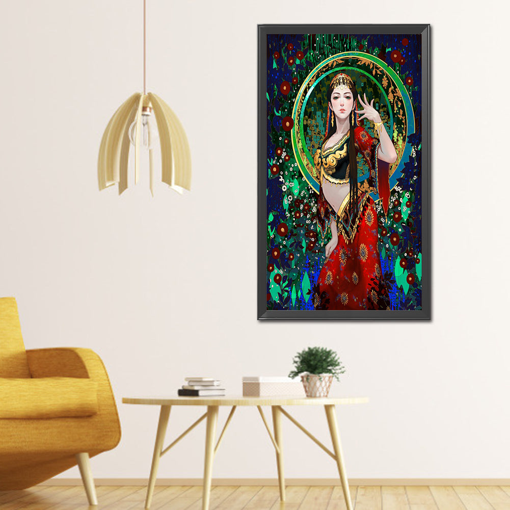 Girl - Full Round Drill Diamond Painting 40*80CM