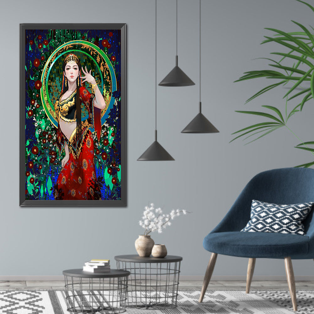 Girl - Full Round Drill Diamond Painting 40*80CM