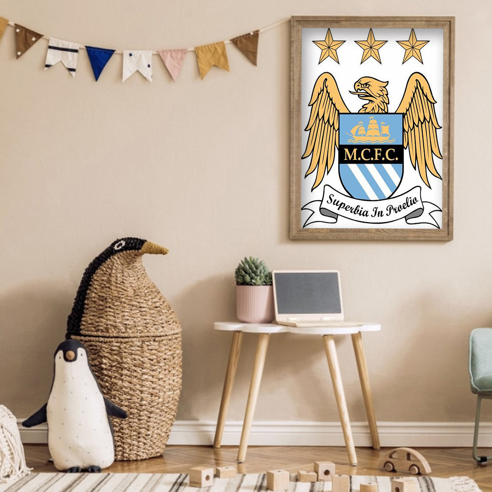 Manchester City - Full Round Drill Diamond Painting 30*40CM