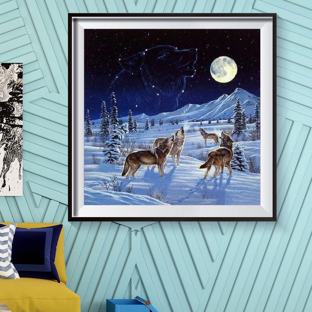 Wolf - Full Round Drill Diamond Painting 30*30CM