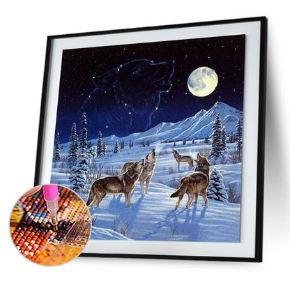 Wolf - Full Round Drill Diamond Painting 30*30CM