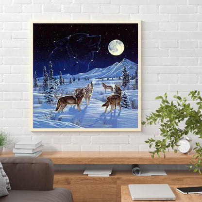 Wolf - Full Round Drill Diamond Painting 30*30CM