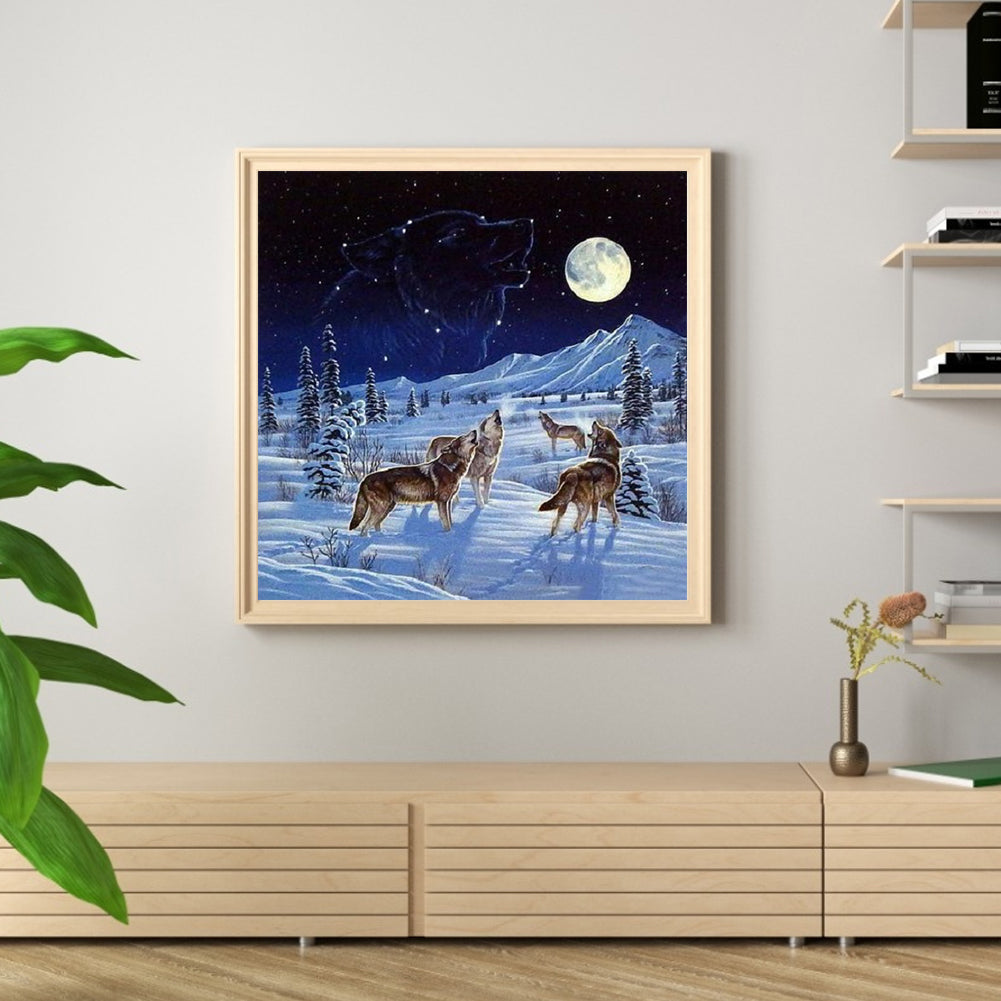 Wolf - Full Round Drill Diamond Painting 30*30CM