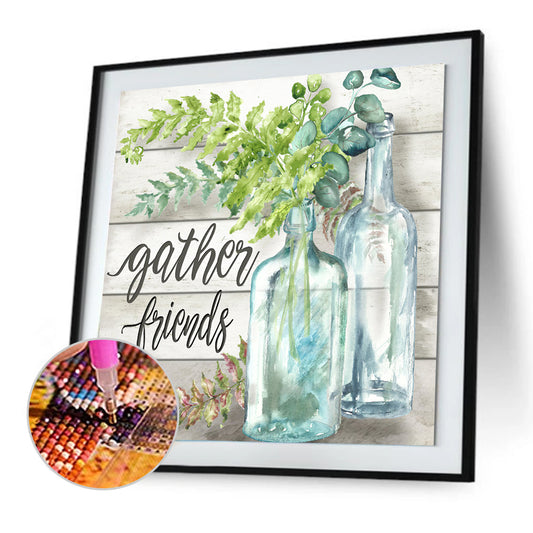 Flower Vase - Full Round Drill Diamond Painting 30*30CM