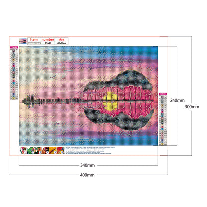 Guitar Scenery - Full Round Drill Diamond Painting 40*30CM