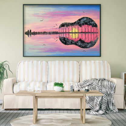 Guitar Scenery - Full Round Drill Diamond Painting 40*30CM
