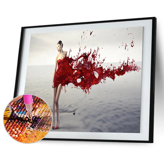 Girl - Full Round Drill Diamond Painting 40*30CM