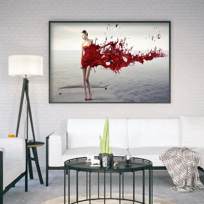 Girl - Full Round Drill Diamond Painting 40*30CM