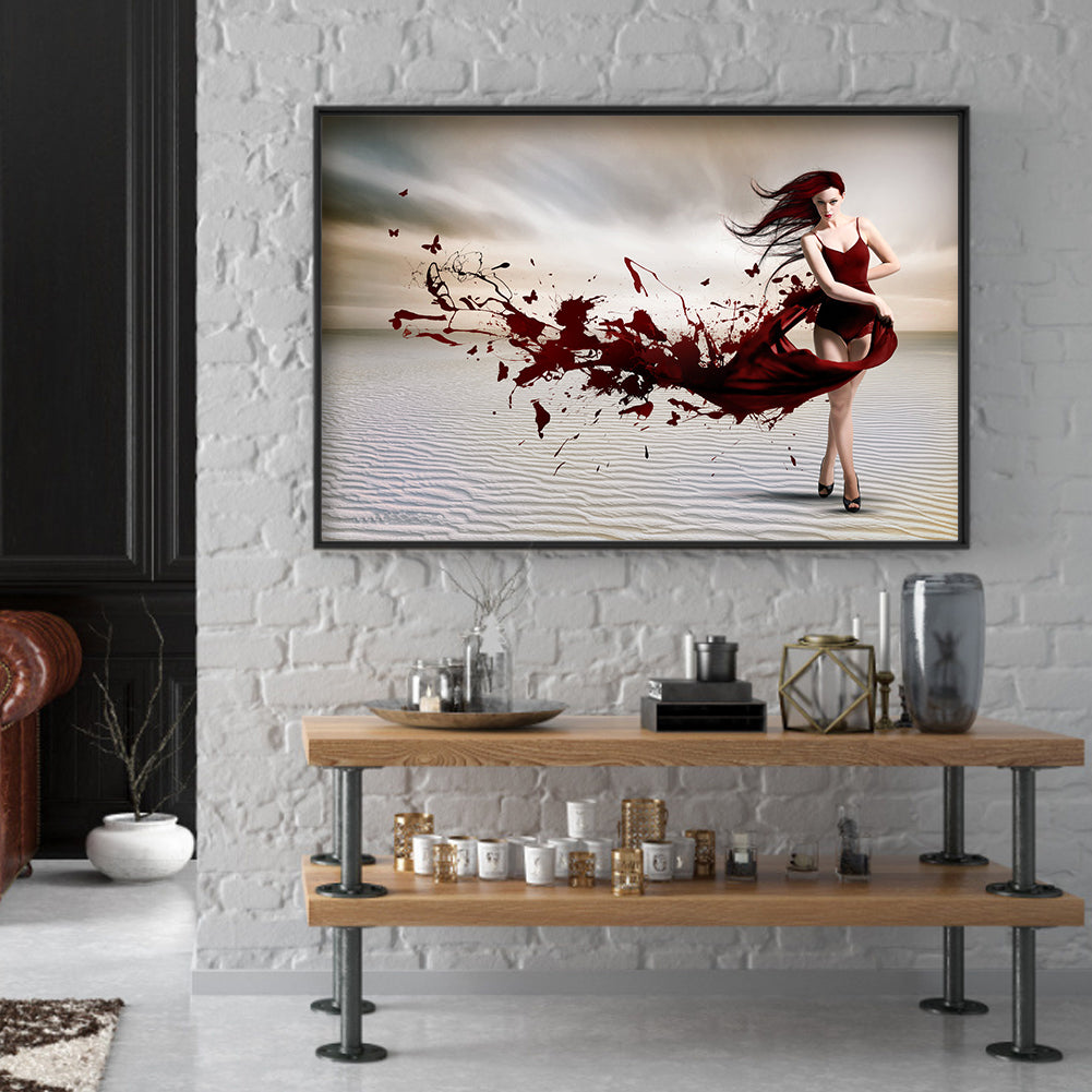 Girl - Full Round Drill Diamond Painting 40*30CM