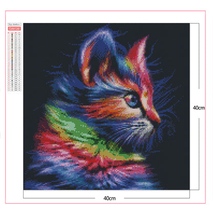 Cat - Full Square Drill Diamond Painting 40*40CM