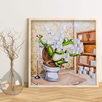 Funny Frog - Full Square Drill Diamond Painting 40*40CM