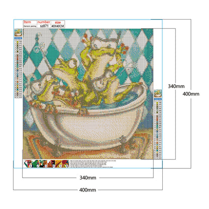 Funny Frog - Full Square Drill Diamond Painting 40*40CM