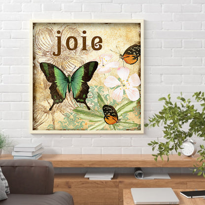 Butterfly - Full Round Drill Diamond Painting 30*30CM