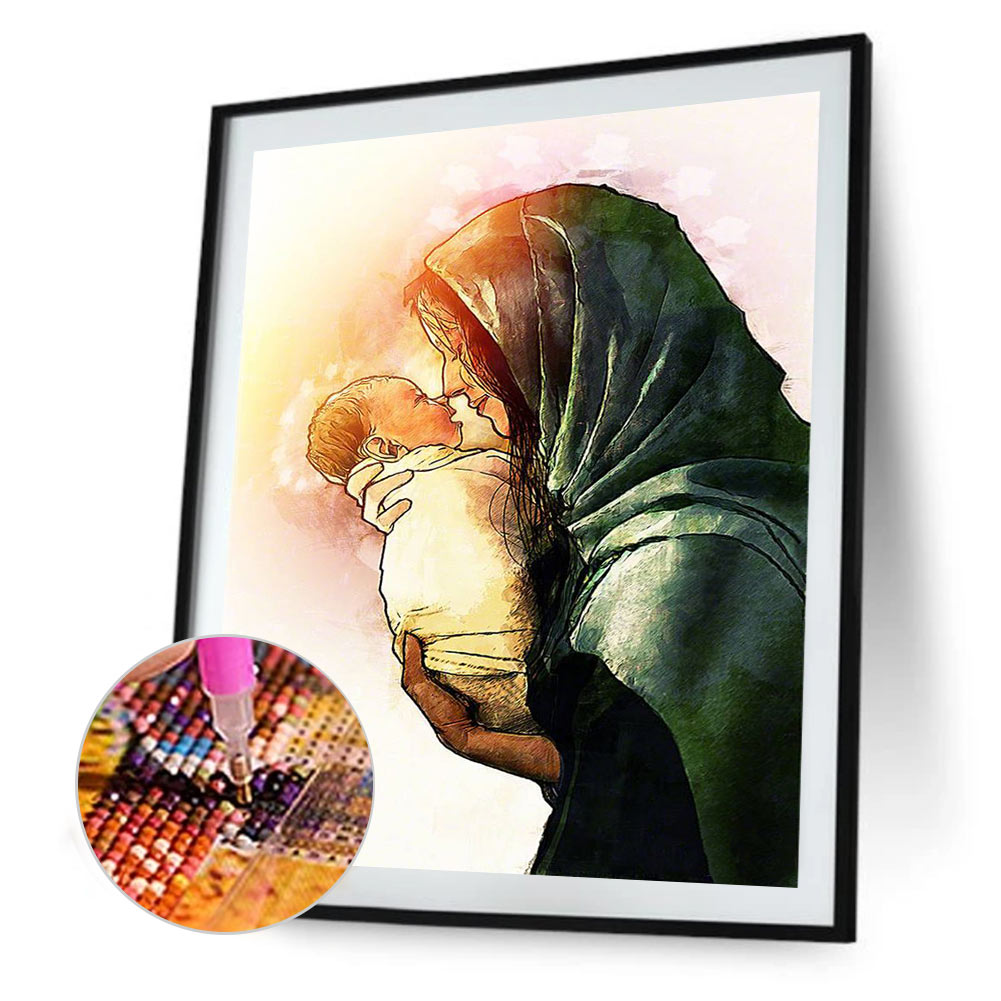 Virgin Child - Full Round Drill Diamond Painting 30*40CM