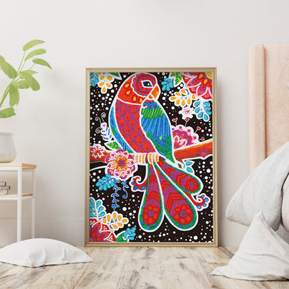 Parrot - Special Shaped Drill Diamond Painting 30*40CM