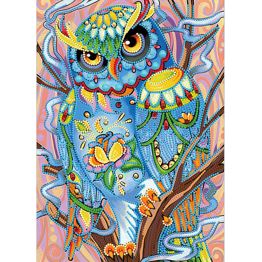 Owl - Special Shaped Drill Diamond Painting 30*40CM