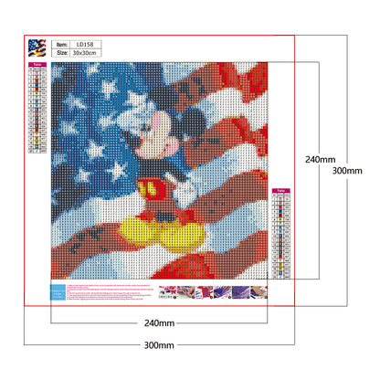 Mickey Mouse - Full Round Drill Diamond Painting 30*30CM