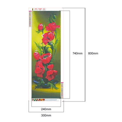 Flower - Full Round Drill Diamond Painting 30*80CM