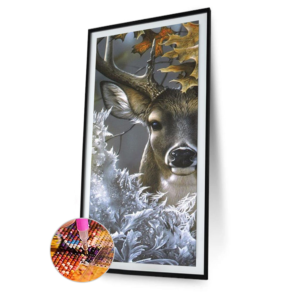 Deer - Full Round Drill Diamond Painting 35*80CM