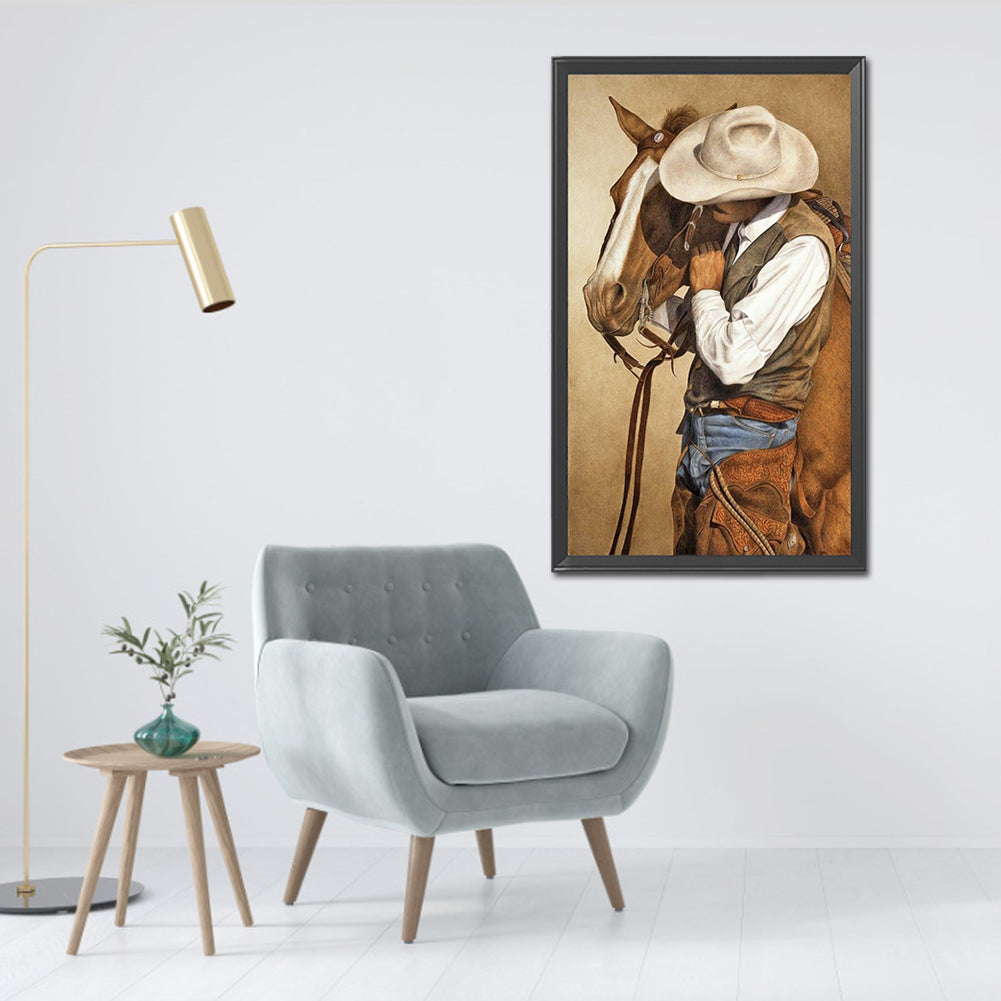 Cowboy - Full Round Drill Diamond Painting 40*70CM