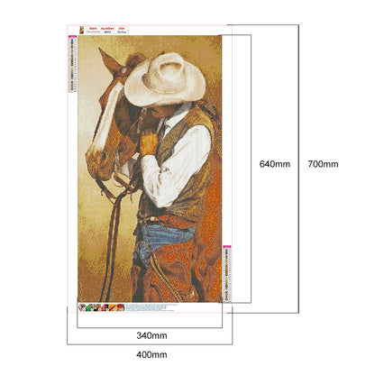 Cowboy - Full Round Drill Diamond Painting 40*70CM