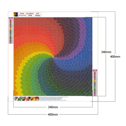 Rotating Rainbow - Full Round Drill Diamond Painting 40*40CM