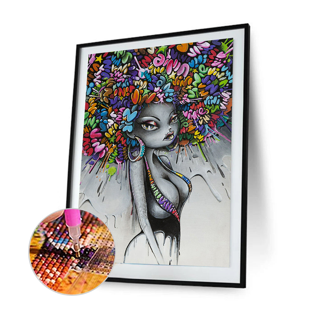 Girl - Full Round Drill Diamond Painting 30*40CM