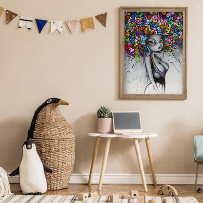 Girl - Full Round Drill Diamond Painting 30*40CM