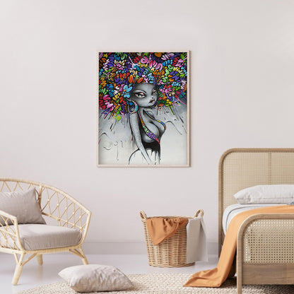 Girl - Full Round Drill Diamond Painting 30*40CM