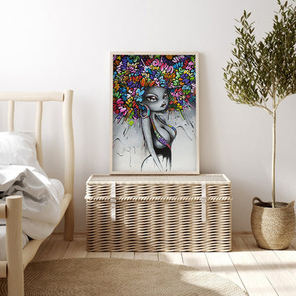 Girl - Full Round Drill Diamond Painting 30*40CM