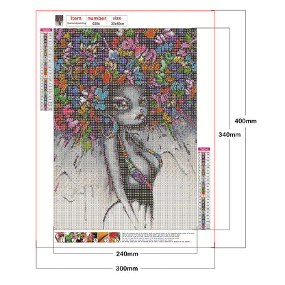 Girl - Full Round Drill Diamond Painting 30*40CM