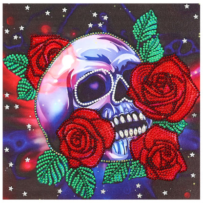 Skull Rose - Special Shaped Drill Diamond Painting 30*30CM