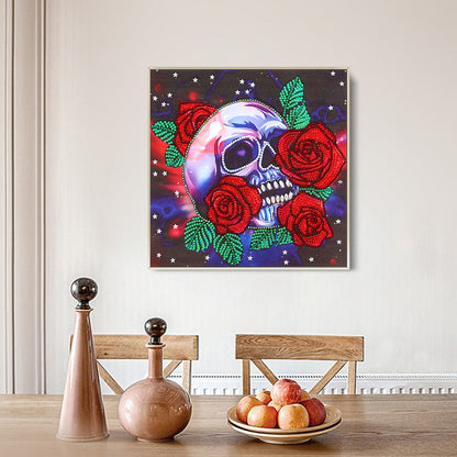 Skull Rose - Special Shaped Drill Diamond Painting 30*30CM