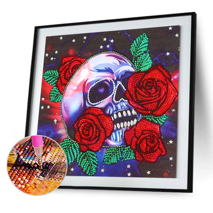 Skull Rose - Special Shaped Drill Diamond Painting 30*30CM