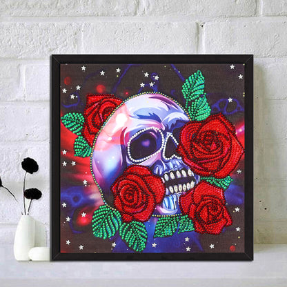 Skull Rose - Special Shaped Drill Diamond Painting 30*30CM