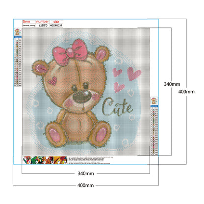 Cartoon Bear - Full Square Drill Diamond Painting 40*40CM