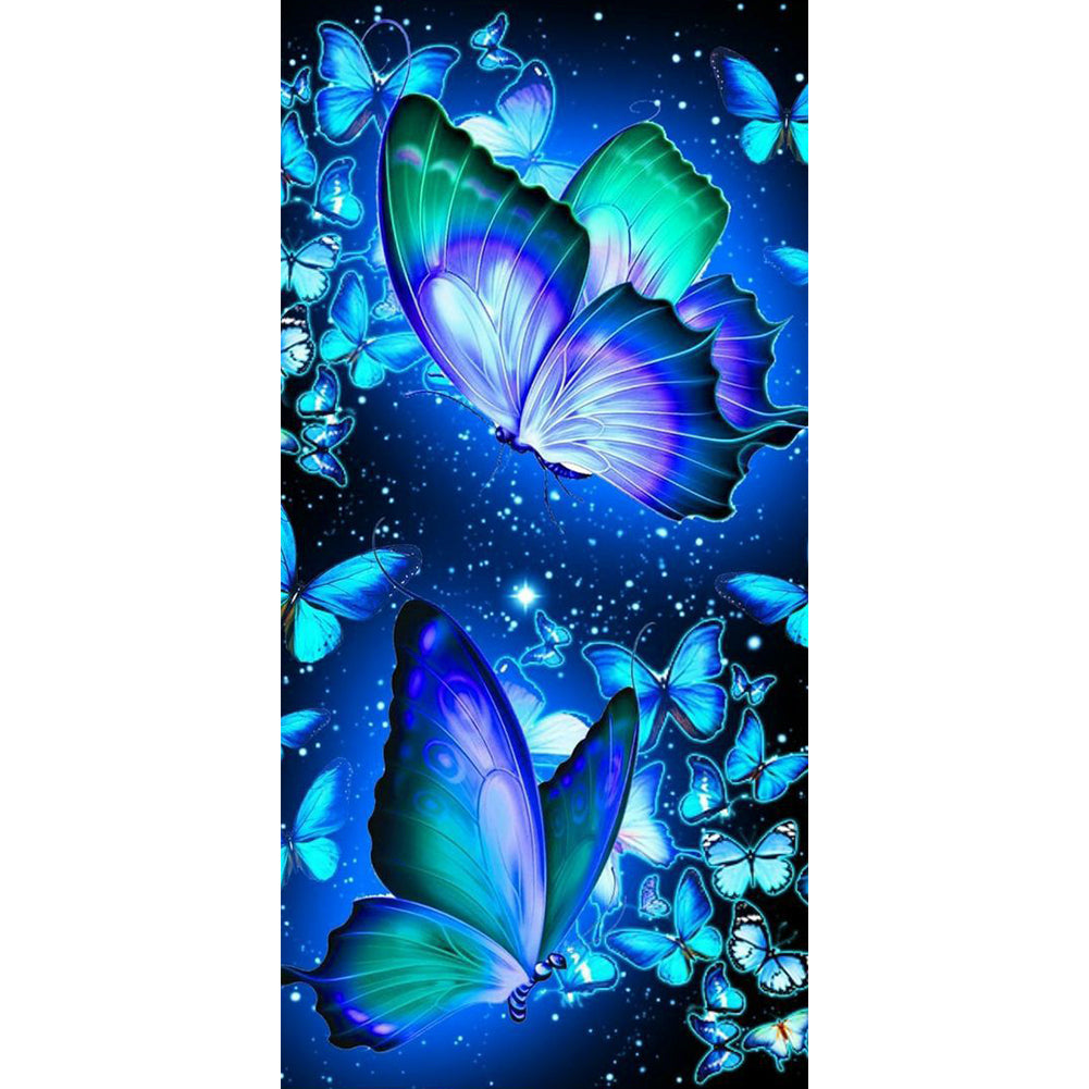 Fluorescent Butterfly - Full Round Drill Diamond Painting 40*80CM