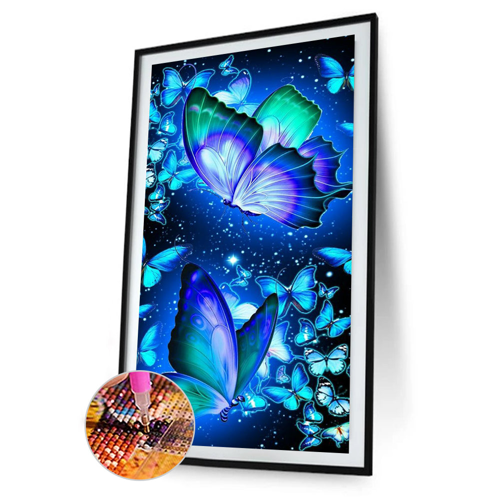 Fluorescent Butterfly - Full Round Drill Diamond Painting 40*80CM