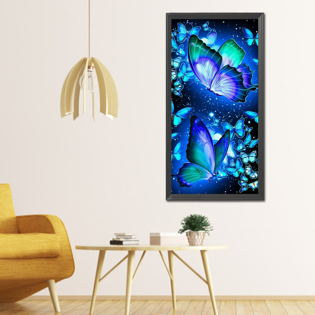 Fluorescent Butterfly - Full Round Drill Diamond Painting 40*80CM