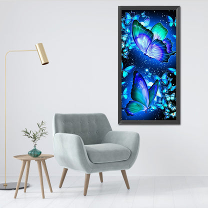 Fluorescent Butterfly - Full Round Drill Diamond Painting 40*80CM